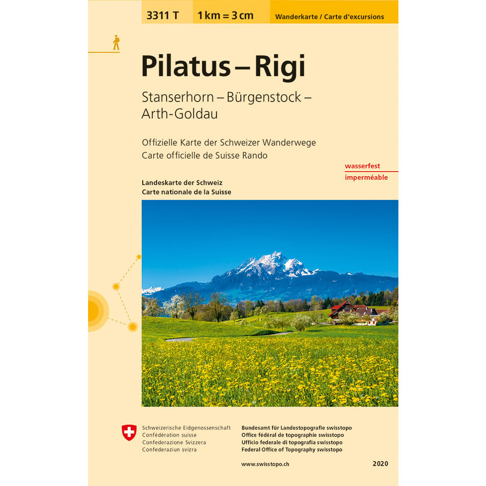 Pilatus - Rigi Walking Map 3311T